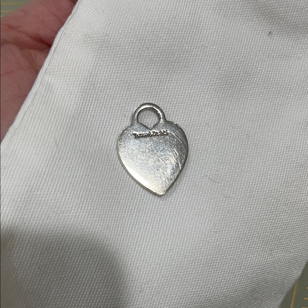 Tiffany & Co. Silver Heart Charm Necklace
